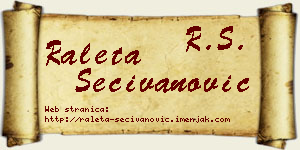 Raleta Sečivanović vizit kartica